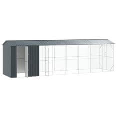 Vidaxl Kletka za ptice v antracit barvi, dimenzije 210 x 838 x 247 cm, jeklo
