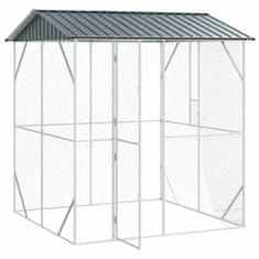 Vidaxl Ptičnik Antracit 215 x 208 x 247 cm Pocinkano jeklo