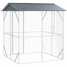Vidaxl Ptičnik Antracit 215 x 208 x 247 cm Pocinkano jeklo