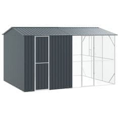Vidaxl Ptičnik Antracit 430 x 310 x 247 cm Pocinkano jeklo