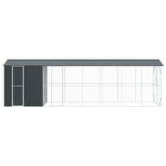 Vidaxl Kletka za ptice v antracit barvi, dimenzije 210 x 838 x 247 cm, jeklo