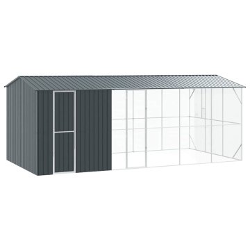 Vidaxl Ptičnik Antracit 645 x 310 x 247 cm Pocinkano jeklo