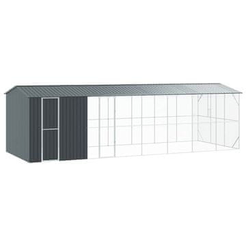 Vidaxl Ptičnik Antracit 860 x 310 x 247 cm Pocinkano jeklo