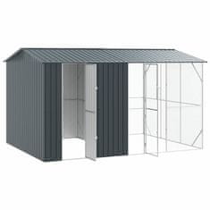 Vidaxl Ptičnik Antracit 430 x 310 x 247 cm Pocinkano jeklo