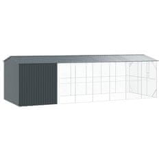 Vidaxl Ptičnik Antracit 860 x 310 x 247 cm Pocinkano jeklo