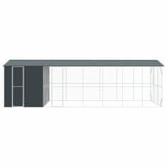 Vidaxl Ptičnik Antracit 860 x 310 x 247 cm Pocinkano jeklo