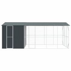 Vidaxl Ptičnik Antracit 645 x 310 x 247 cm Pocinkano jeklo