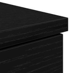 Vidaxl Miza s predalom Črni hrast 140 x 49 x 76 cm Konstruiran les