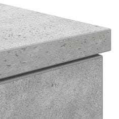 Vidaxl Miza s predalom Betonsko siva 140 x 49 x 76 cm Konstruiran les