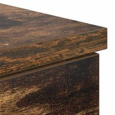 Vidaxl Miza s predalom Dimljeni hrast 140 x 49 x 76 cm Konstruiran les
