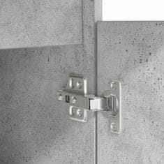Vidaxl Miza s predalom Betonsko siva 140 x 49 x 76 cm Konstruiran les