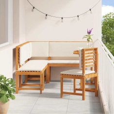 Vidaxl Vrtnik Bistro Set 6 pcs Rjava Trden akacijev les