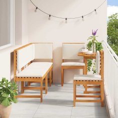 Vidaxl Vrtnik Bistro Set 6 pcs Rjava Trden akacijev les