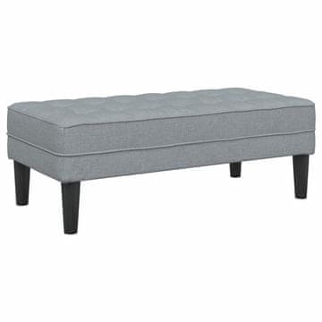 Vidaxl klop z blazino Svetlo siva 113 x 57 x 39 cm blago
