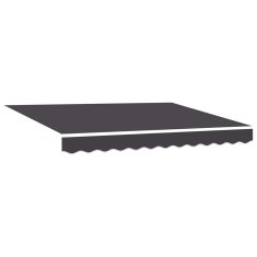 Vidaxl Ročna tenda 3 x 2 m Antracit 100% poliester