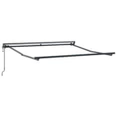 Vidaxl Okvir tende Antracit 3 x 2,5 m Braščen jeklo, aluminij
