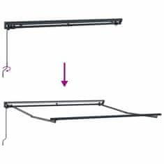 Vidaxl Okvir tende Antracit 3 x 2,5 m Braščen jeklo, aluminij
