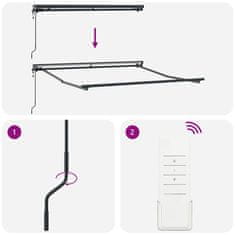 Vidaxl Okvir tende Antracit 3 x 2,5 m Braščen jeklo, aluminij