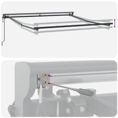 Vidaxl Okvir tende Antracit 3 x 2,5 m Braščen jeklo, aluminij