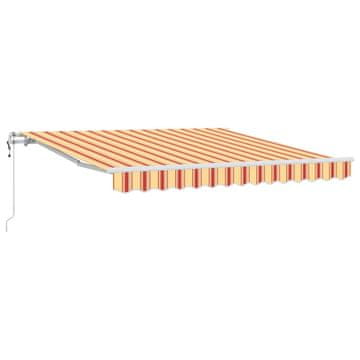 Vidaxl Retraktilna tenda 350 x 250 cm rumena in oranžna