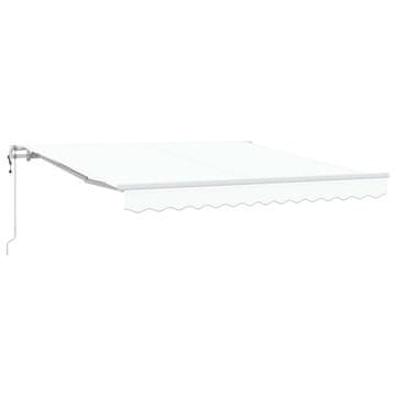 Vidaxl Retraktilna tenda 350 x 250 cm Bela