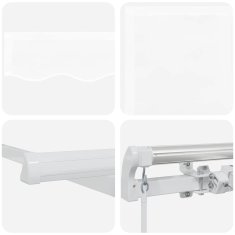 Vidaxl Ročna tenda 4,5 x 3,5 m Bela 100% poliester