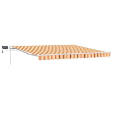 Vidaxl Retraktilna tenda z rumena in oranžna 400 ×300 cm blago