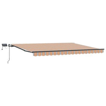 Vidaxl Retraktilna tenda z LED lučmi večbarvno 400 ×300 cm blago