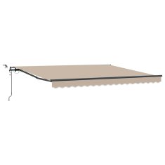 Vidaxl avtomatska retraktibilna tenda z LED Bež 400x350 cm