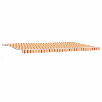 Vidaxl Vlečna tenda Rumena in oranžna 600 × 300 cm