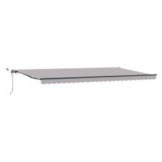 Vidaxl avtomatska zložljiva tenda z LED, svetlo siva, 600x300 cm