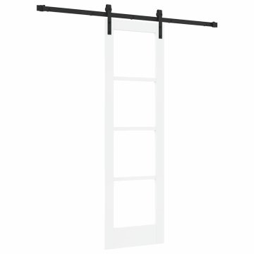 Vidaxl Drsna vrata ORKDAL Bela 61 x 198.5 cm Trden borov les
