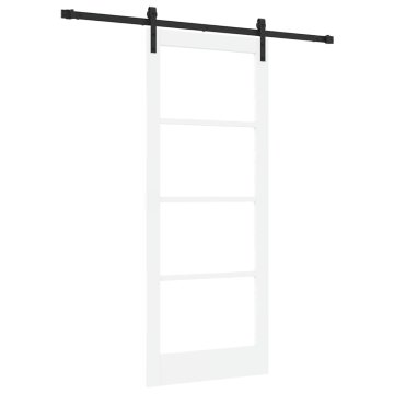 Vidaxl Notranja vrata ORKDAL Bela 83 x 202 cm Masivno borovo les