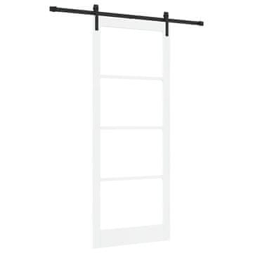 Vidaxl Drsna vrata ORKDAL Bela 93 x 232 cm Trden borov les