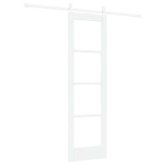 Vidaxl Drsna vrata ORKDAL Bela 61 x 198.5 cm Trden borov les