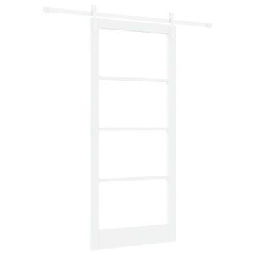 Vidaxl Drsna vrata ORKDAL Bela 93 x 211 cm Trden borov les