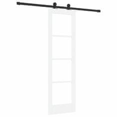 Vidaxl Drsna vrata ORKDAL Bela 61 x 198.5 cm Les in kovina