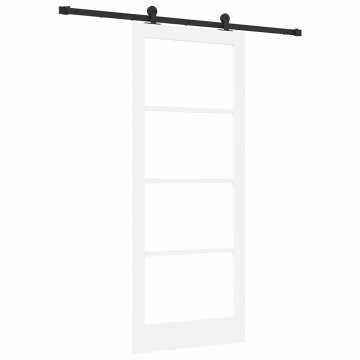 Vidaxl Drsna vrata ORKDAL Bela 86 x 211 cm Les in kovina