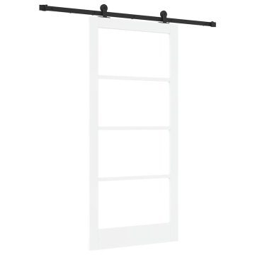 Vidaxl Drsna vrata ORKDAL Bela 93 x 202 cm Les in kovina