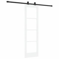 Vidaxl Drsna vrata ORKDAL Bela 61 x 198.5 cm Les in kovina