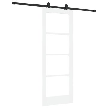 Vidaxl Drsna vrata ORKDAL Bela 73.5 x 198.5 cm Les in kovina