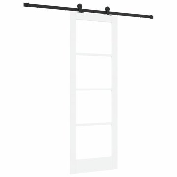 Vidaxl Drsna vrata ORKDAL Bela 73.5 x 211 cm Les in kovina