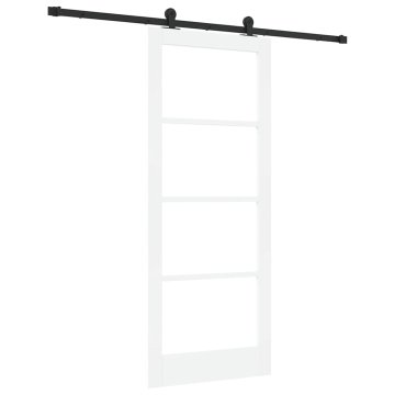 Vidaxl Drsna vrata ORKDAL Bela 83 x 202 cm Les in kovina