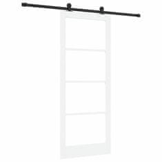 Vidaxl Drsna vrata ORKDAL Bela 86 x 211 cm Les in kovina