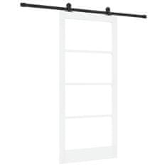 Vidaxl Drsna vrata ORKDAL Bela 93 x 202 cm Les in kovina
