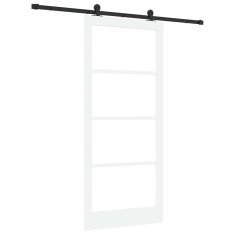 Vidaxl Drsna vrata ORKDAL Bela 93 x 211 cm Les in kovina