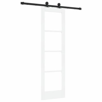 Vidaxl Drsna vrata ORKDAL Bela 61 x 198.5 cm Les in kovina