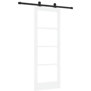 Vidaxl Drsna vrata ORKDAL Bela 73.5 x 198.5 cm Les in kovina