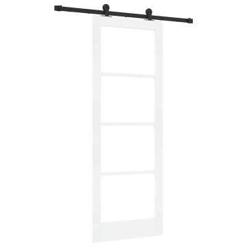 Vidaxl Drsna vrata ORKDAL Bela 78 x 211 cm Les in kovina