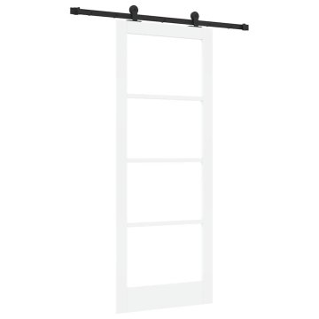 Vidaxl Drsna vrata ORKDAL Bela 83 x 211 cm Les in kovina